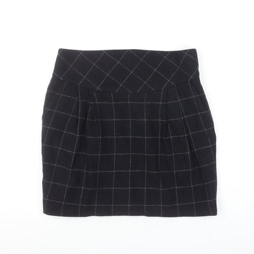 Crew Clothing Co. Women's Black Wool Check Pencil Skirt Size 10