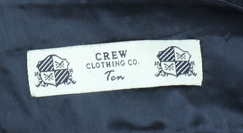 Crew Clothing Co. Women's Black Wool Check Pencil Skirt Size 10