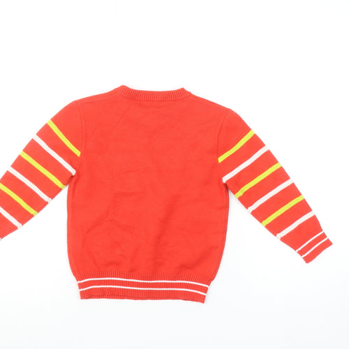 Grinchmas Girls Red 4-5 Years Pullover Jumper Christmas Cartoon Knit