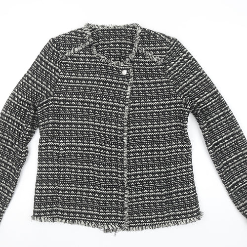 Next Women's Black White Tweed Bouclé Suit Jacket Size 12