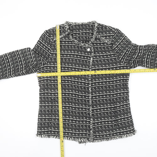 Next Women's Black White Tweed Bouclé Suit Jacket Size 12