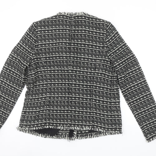 Next Women's Black White Tweed Bouclé Suit Jacket Size 12