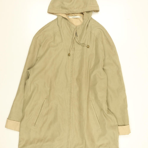 Marks and Spencer Women’s Beige Rain Coat UK 10 Hooded Water Resistant