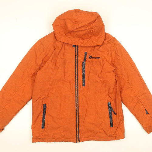 The Edge Boys Orange Hooded Puffer Jacket 11-12 Years Winter Coat