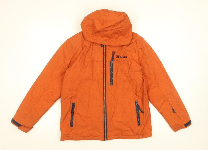 The Edge Boys Orange Hooded Puffer Jacket 11-12 Years Winter Coat