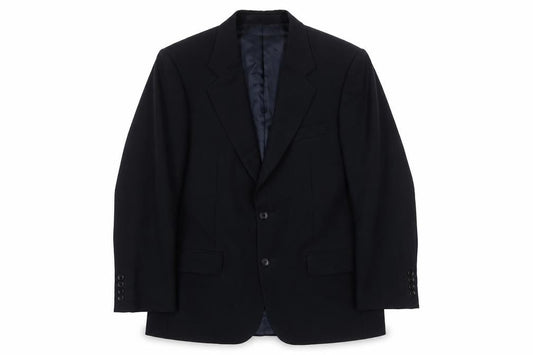 Marks and Spencer Men Blue 36 Regular Wool Single-Breasted Blazer
