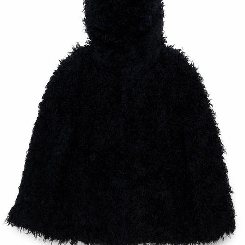 Henry Holland Women Black Fleece Hoodie Cape Style Size S Modacrylic Blend