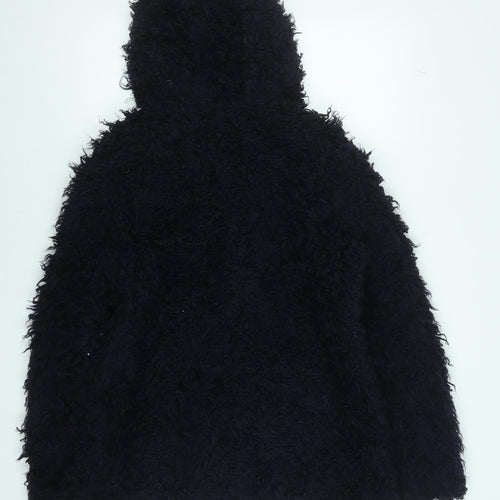 Henry Holland Women Black Fleece Hoodie Cape Style Size S Modacrylic Blend