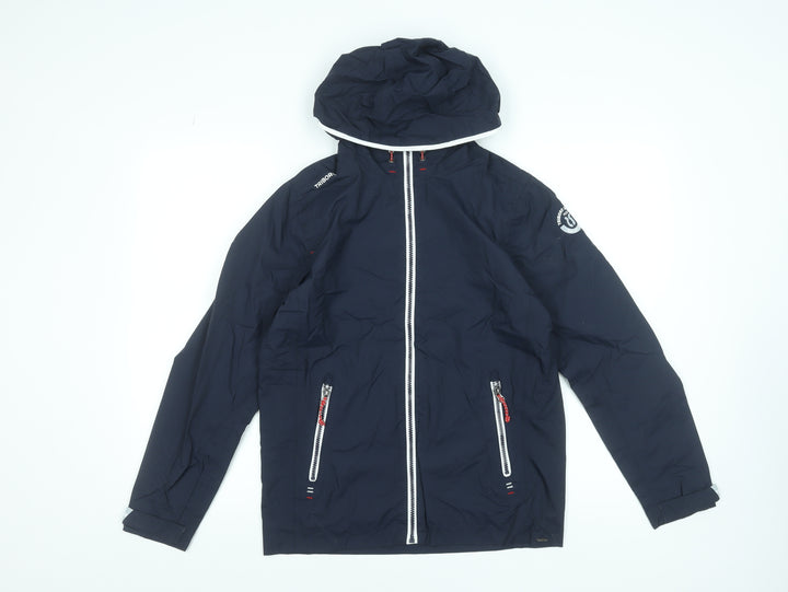 Tribord Boys Blue Waterproof Hooded Windbreaker Jacket 14 Years