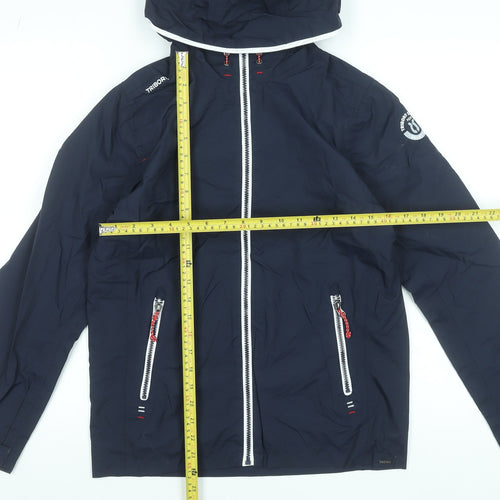 Tribord Boys Blue Waterproof Hooded Windbreaker Jacket 14 Years