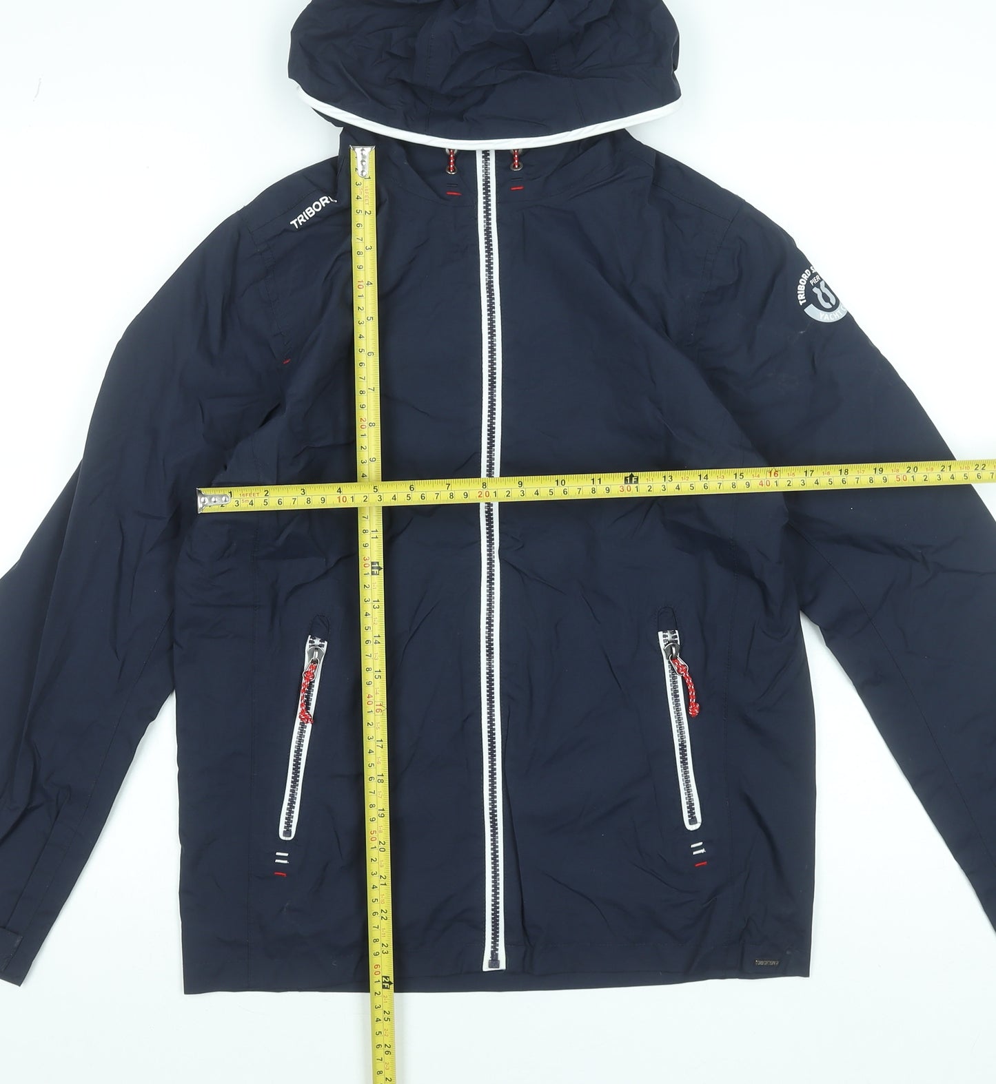 Tribord Boys Blue Waterproof Hooded Windbreaker Jacket 14 Years