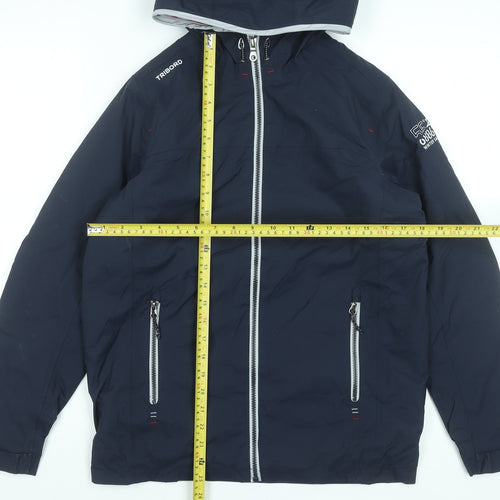 Tribord Boys Blue Waterproof Windbreaker Jacket 14 Years Hooded