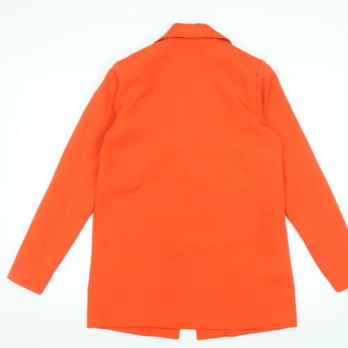 PrettyLittleThing Women’s Orange Blazer Jacket Size 8 Long Sleeve