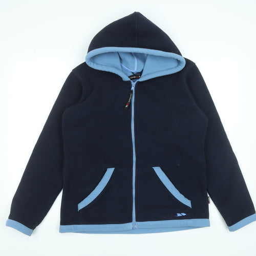 Trespass Men's Blue Fleece Hooded Full Zip Jacket Size M