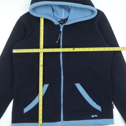 Trespass Men's Blue Fleece Hooded Full Zip Jacket Size M