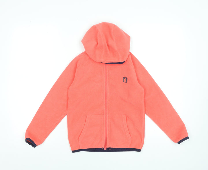 Hi Gear Girls Pink Fleece Hooded Full Zip Jacket 7-8 Years Outdoor Layer