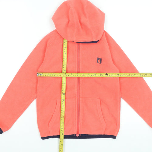 Hi Gear Girls Pink Fleece Hooded Full Zip Jacket 7-8 Years Outdoor Layer