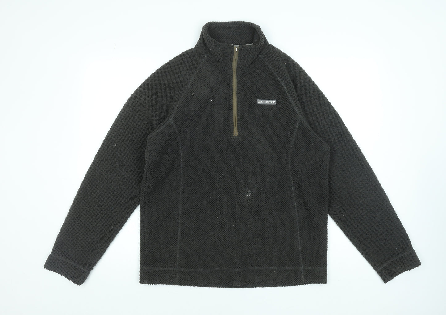 Craghoppers Men’s Black Fleece 1/4 Zip Outdoor Sweatshirt M