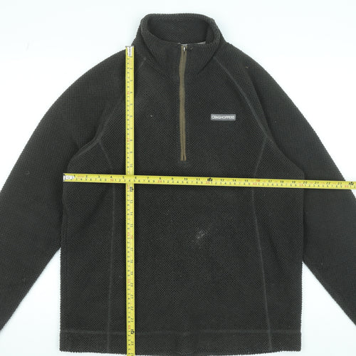 Craghoppers Men’s Black Fleece 1/4 Zip Outdoor Sweatshirt M