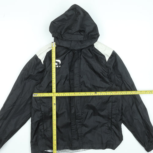 Sondico Boys Black Windbreaker Jacket 9-10 Years Hooded Lightweight