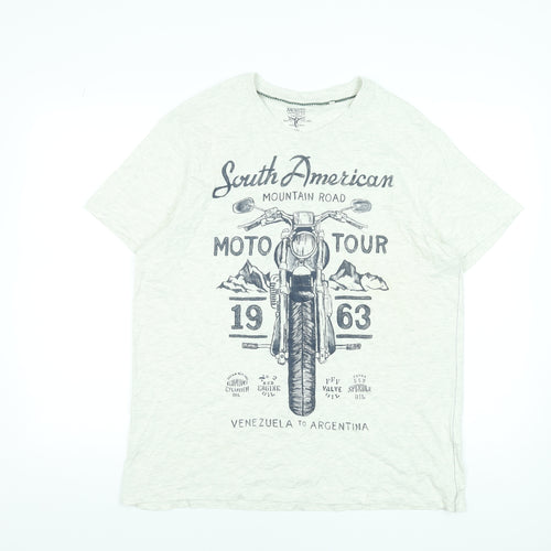 Morley Men's Beige South American Moto Tour Graphic T-Shirt XL
