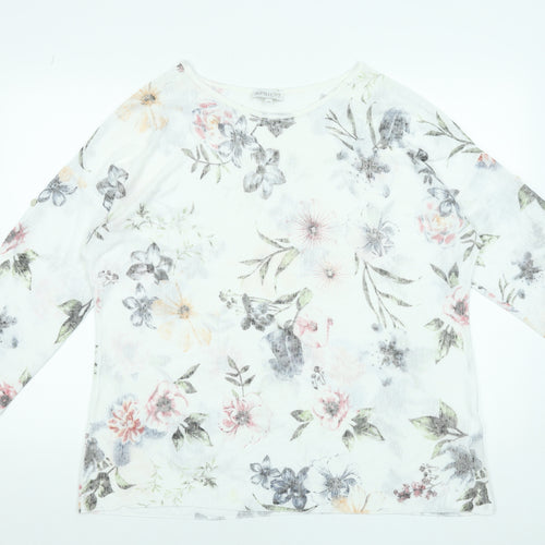 Apricot Women’s Multicoloured Floral 3/4 Sleeve Jersey T-Shirt Size S