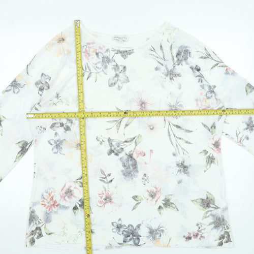 Apricot Women’s Multicoloured Floral 3/4 Sleeve Jersey T-Shirt Size S