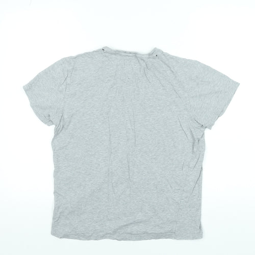 Tommy Hilfiger Denim Men's Grey Crew Neck Cotton T-Shirt M