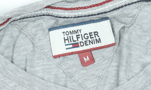 Tommy Hilfiger Denim Men's Grey Crew Neck Cotton T-Shirt M