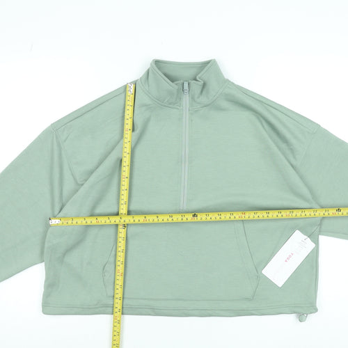 Yogalicious Women's Green Half Zip Pullover Sweatshirt Size M