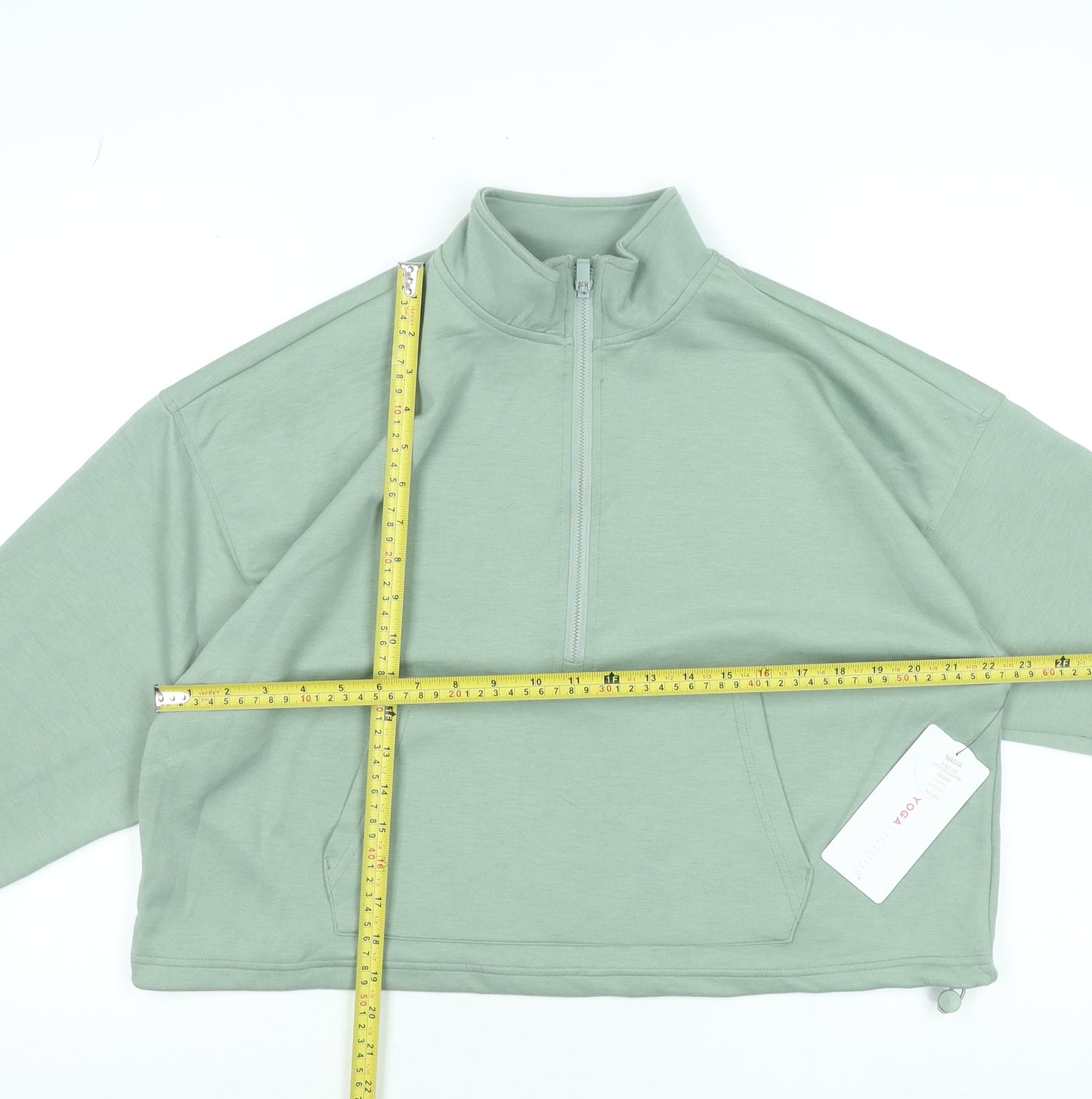 Yogalicious Women's Green Half Zip Pullover Sweatshirt Size M