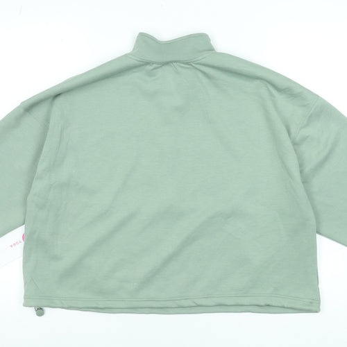 Yogalicious Women's Green Half Zip Pullover Sweatshirt Size M