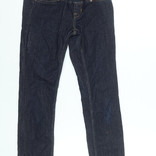 H&M Women’s Blue Maternity High Rib Super Skinny Jeans Size 6