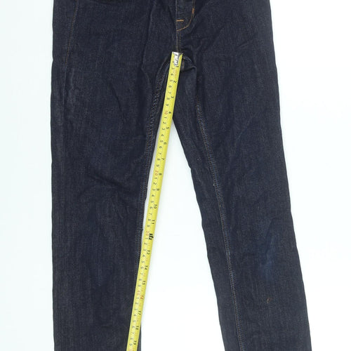 H&M Women’s Blue Maternity High Rib Super Skinny Jeans Size 6