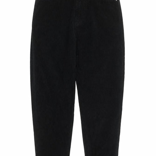 Bershka Womens Black Corduroy Cropped Trousers Size 8