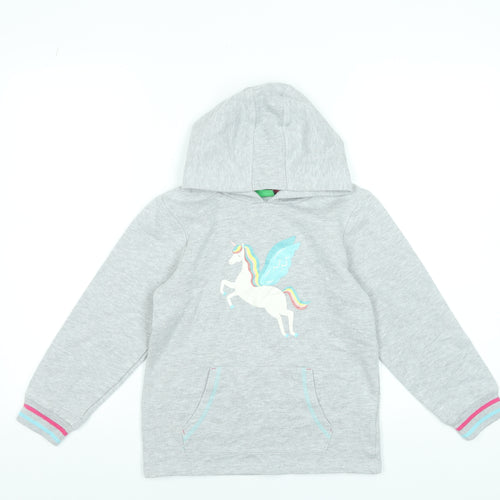 Mountain Warehouse Girls Grey Unicorn Pullover Hoodie 9-10 Years