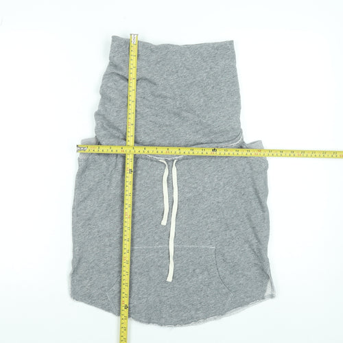 Abercrombie & Fitch Womens Grey Sleeveless Hoodie Medium Cotton Blend