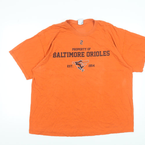Real Street Men’s Orange Baltimore Orioles XL Cotton Graphic T-Shirt