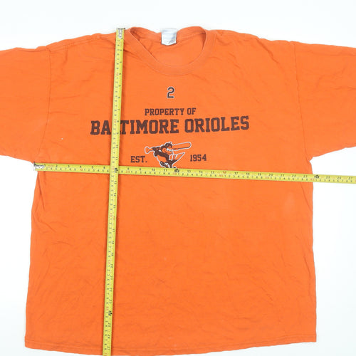 Real Street Men’s Orange Baltimore Orioles XL Cotton Graphic T-Shirt