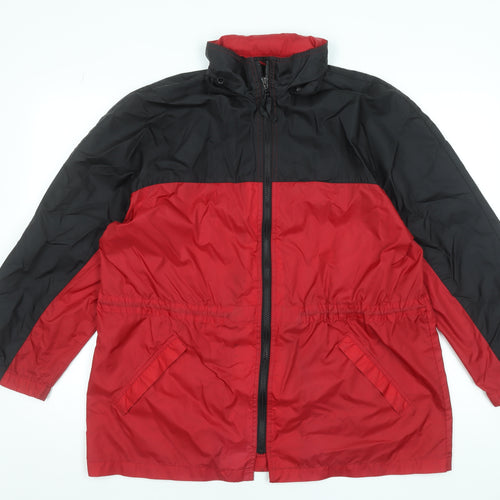 Marks and Spencer Women's Red Windbreaker Jacket Size 16