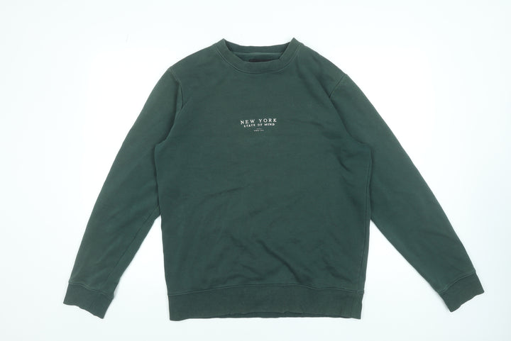 Cotton On Men’s Green New York Logo Pullover Sweatshirt L