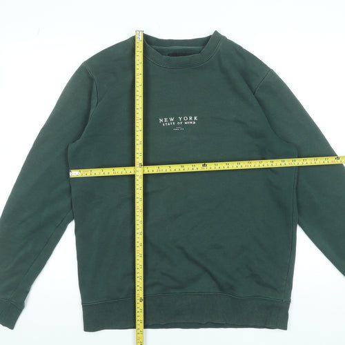 Cotton On Men’s Green New York Logo Pullover Sweatshirt L