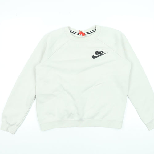 Nike Womens Beige Crew Neck Pullover Sweatshirt S