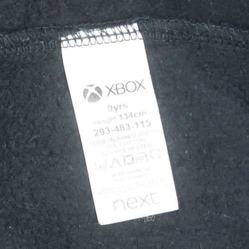 Next Boys Black Xbox Hooded Fleece One Piece Pyjamas 9 Years