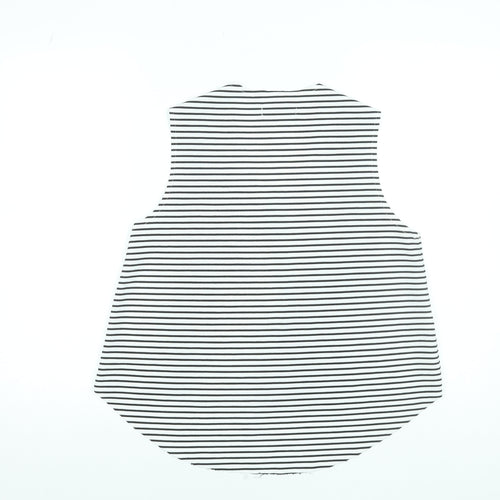 Mango Women Black White Striped Sleeveless Tank Top Size 8