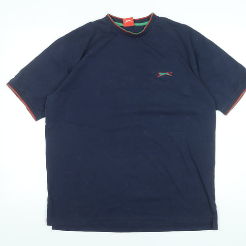 Slazenger Men's Blue XL Crew Neck Short Sleeve T-Shirt