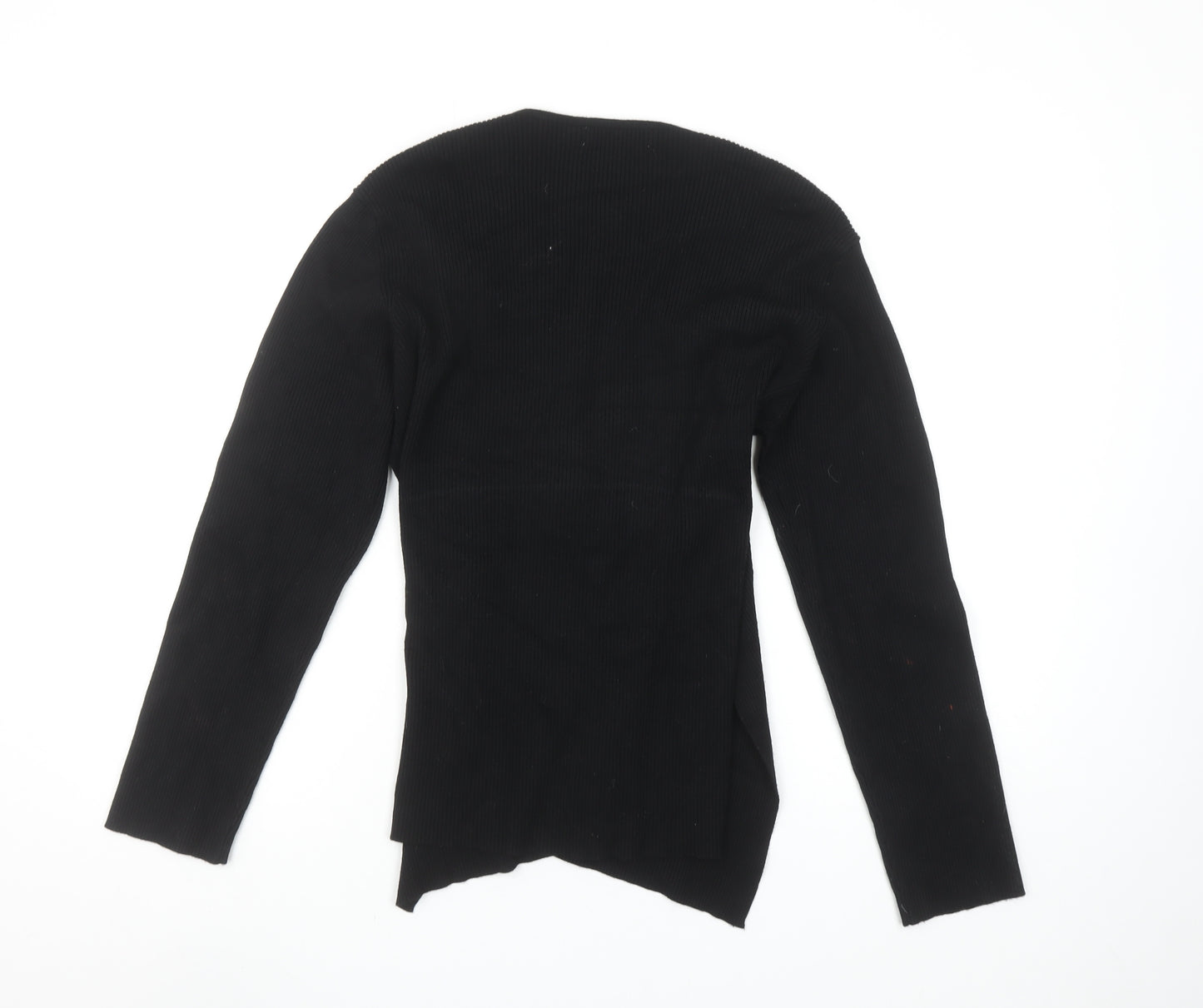 M&Co Women's Black 2XL Wrap V-Neck Long Sleeve Knit Jumper