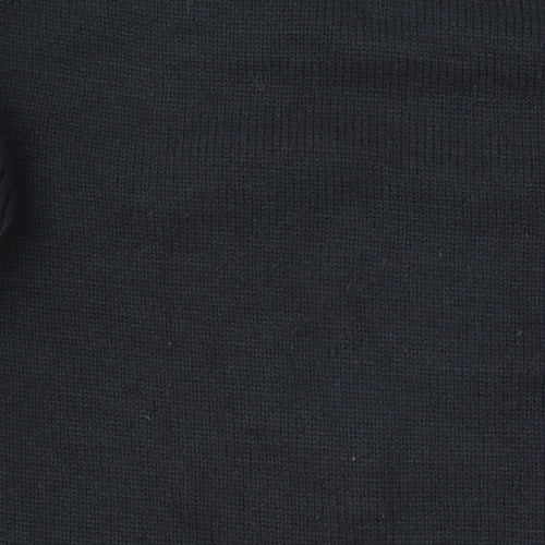 Innocenti Mens Blue 1/4 Zip High Neck Acrylic Jumper XL