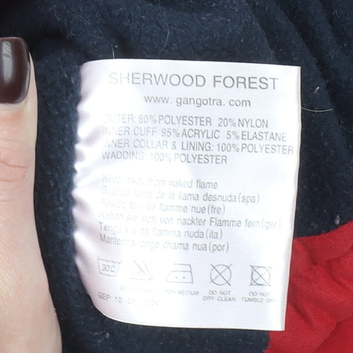 Sherwood Forest Women's Red Quilted Jacket Size 10 Lined Zip Pockets