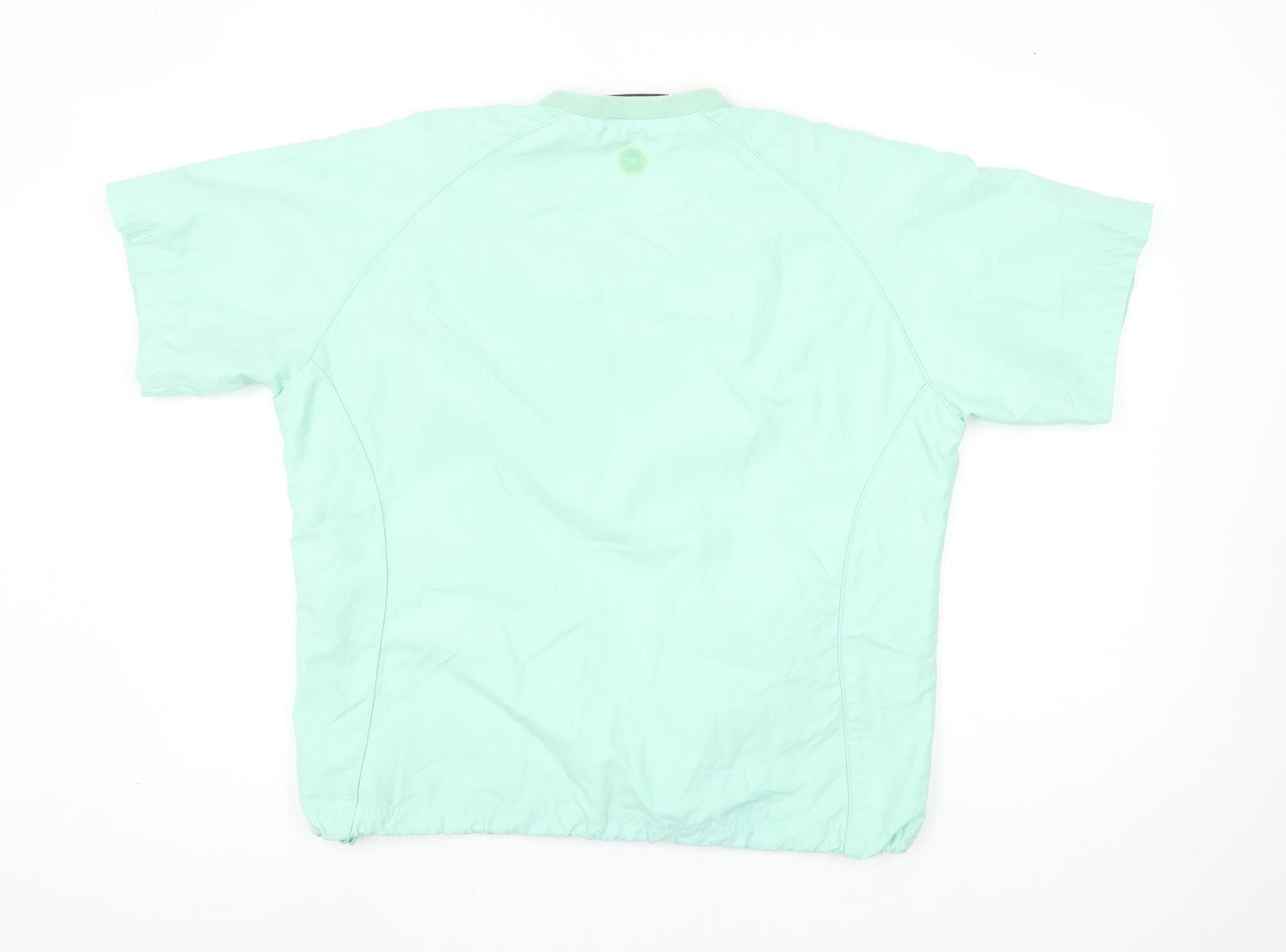 Glenmuir Mens Green Golf V-Neck Short Sleeve Pullover Top Size M